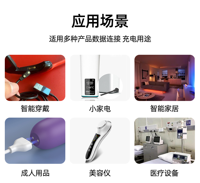 磁吸頂針充電口